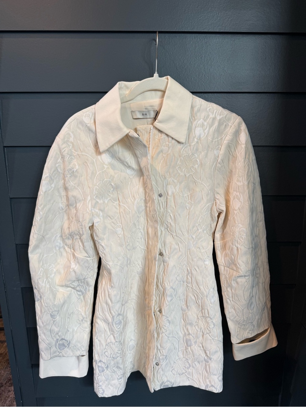 SIR the label Ivory Quilted Floral Jacket